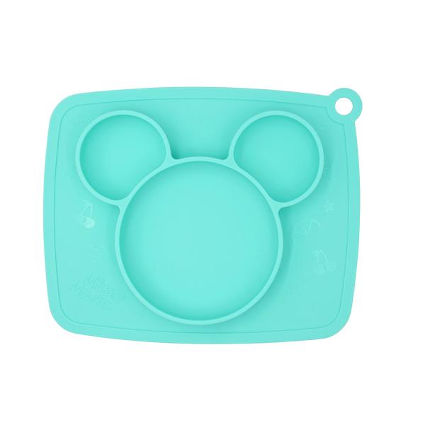BPA Free Silicone Divided Plate Portable Non Slip For Children Babies