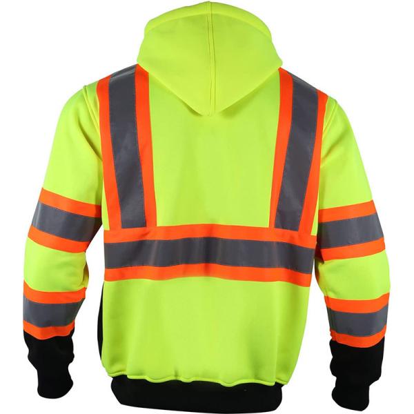 EN Waterproof Hi Vis Hoodie Cotton Material Hi Vis Pullover Hoodie