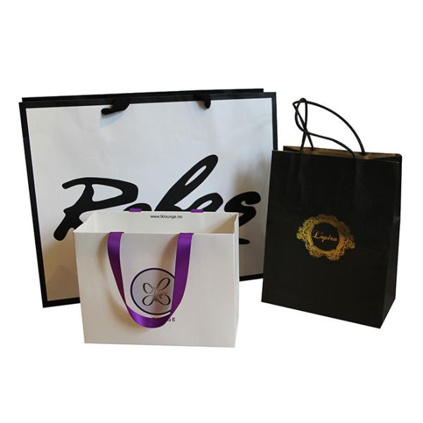 4C Printing Reusable Kraft Paper Shopping Bags With Handles