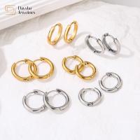 Petit or de bijoux d'acier inoxydable de boucles d'oreille de cercle plaqué pour des hommes de femmes