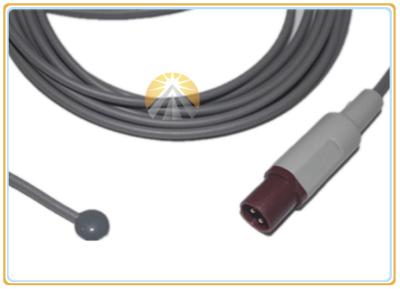 Skin Surface Medical Temperature Probe 2 Pin Plug High Flexibility Cable