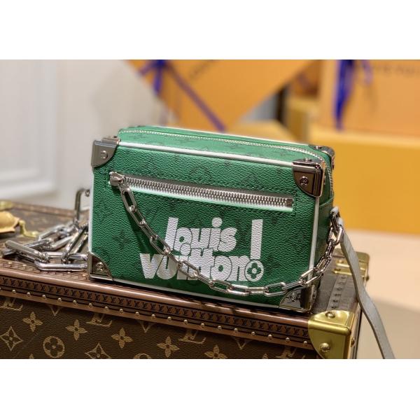 Mini Soft Trunk Chain Bag Monogram Carvas And Leather Luxury Cross-Body Bag Unique Letters Decrocation Box Bag