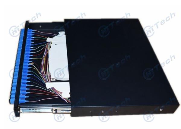Sliding Type Fiber Optic Patch Panel SC Simplex 19 Inch Cold Rolling Steel Material