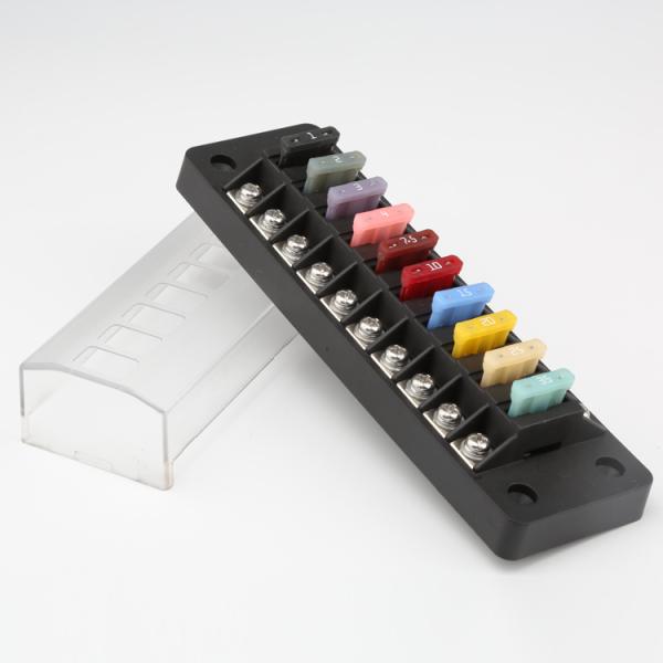 10 Circuit Blade Fuse Box Automotive Auto Boat Marine Fuse Block AMP Fuse Holder