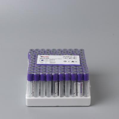 5ml 6ml K2 EDTA Purple Top Tubes Vacutainer EDTA Plasma Tube 10 X 45mm