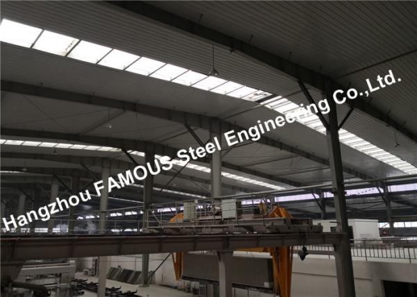 Economic Heavy Steel Structure Workshop And Warehouse With Overhead Bridge Cranes