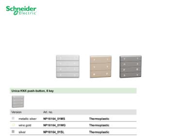 Botón pulsador KNX Schneider Unica 8 teclas NP16164_01