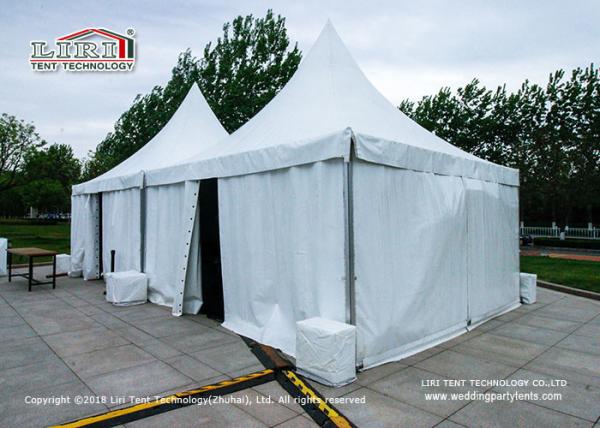 3x3m Aluminum Frame Gazebo Canopy Tent With Plain White Pvc Sidewalls