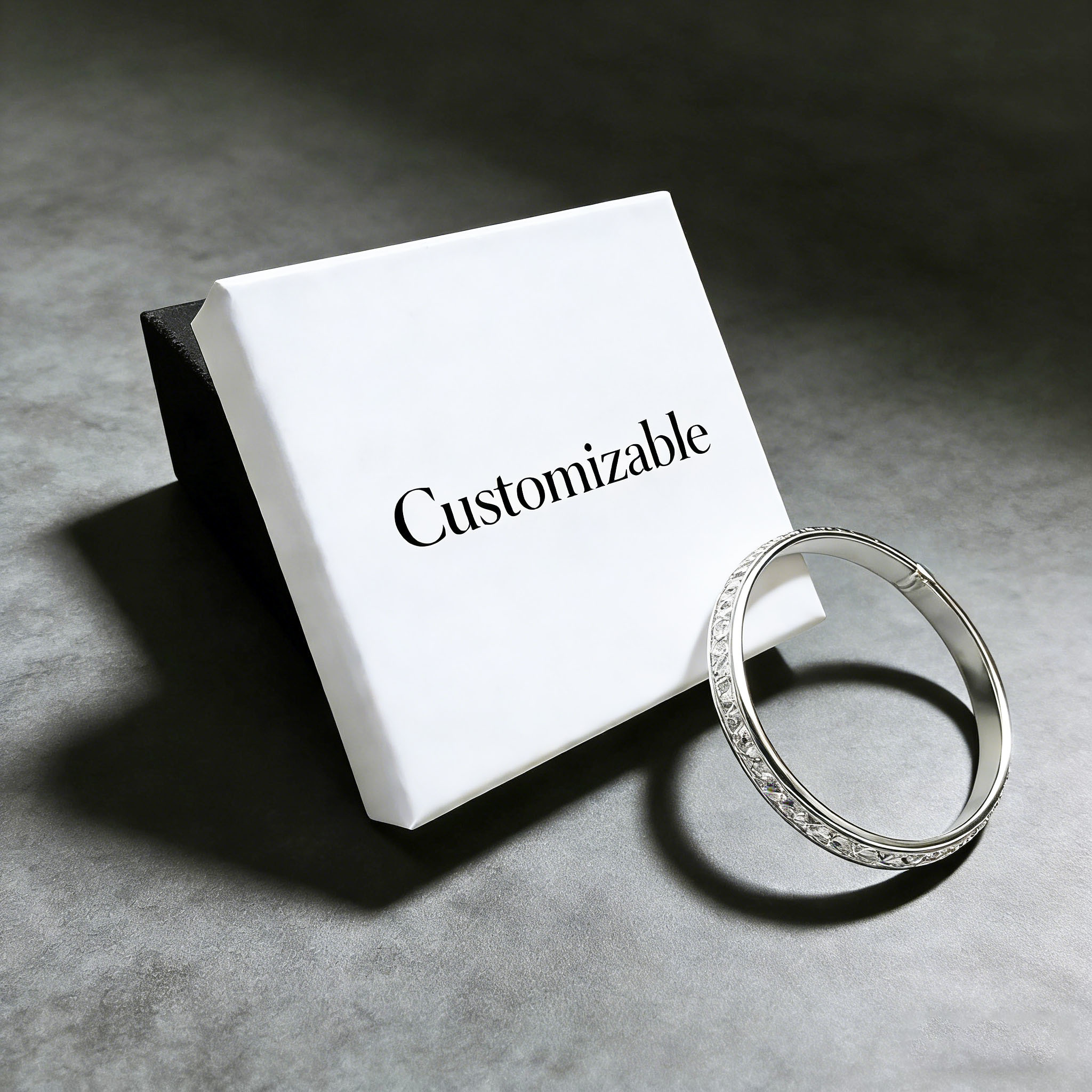 Jewelry Paper Box crafted from coated art paper and grey board with hot stamping debossing and UV printing for a luxurious appearance