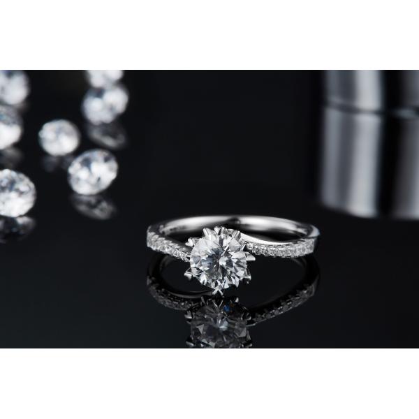 1.30CT белые женщины захвата ювелирных изделий диамантов Platineve Moissanite и сапфира звенят