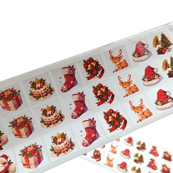 Customized Elegant Adhesive Christmas Gift Labels for Corporate Holiday Presents