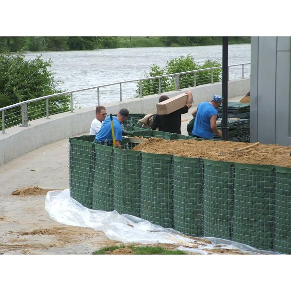 MIL3 1*1*10m Barrera galvanizada Hesco de trabajo pesado Bastión para pared de arena soldada Barrera defensiva