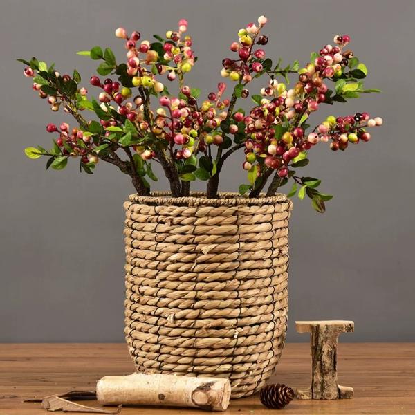 Christmas Berry Stem Artificial Plants Red and Blue Berries for All Festivals Occasion