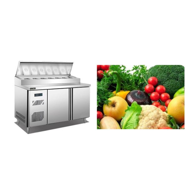 0.3m3 Salad Prep Table Refrigerator , 3 Pan Commercial Undercounter Refrigerator