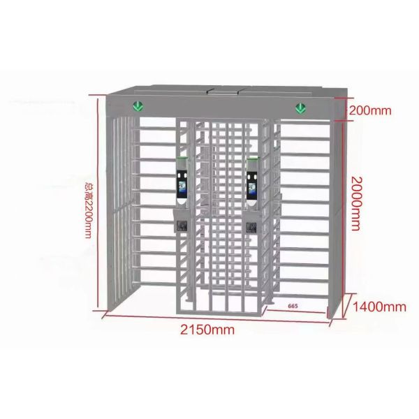 Face Recognition Turnstile Barrier Gate System Access Control Full Height Security Turnstile