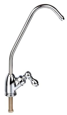 Silvery Kitchen Sink Drinking Water Faucet , Deck - Mounted Goose Neck Faucet / Tap