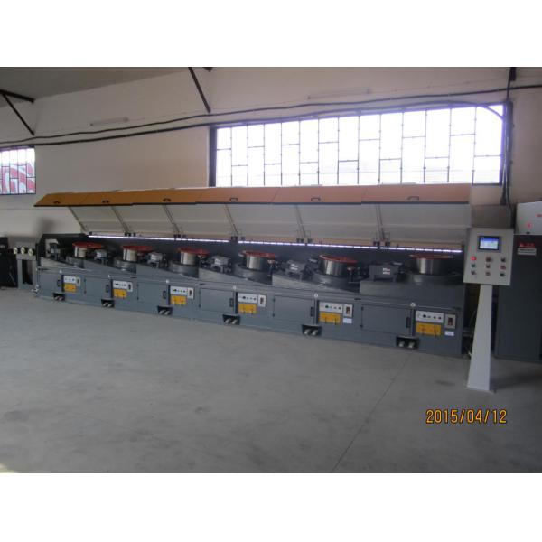Ø3mm - Ø-1.5mm Bright Steel Wire Drawing Machine , Acid - Free Green Wire Pulling Machine
