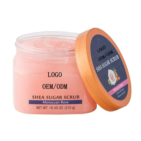 Shea Sugar Moroccan Rose Body Scrub Exfoliting Moisturizes And Whitening