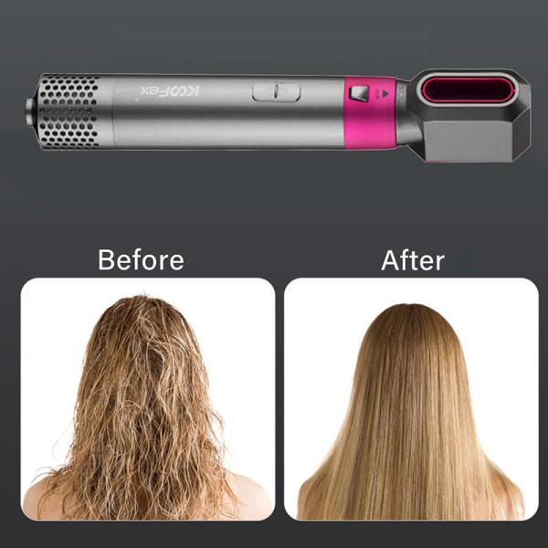 ABS 6 In 1 Detachable Hair Dryer Styler One Step For Straightening Curling Drying Combing