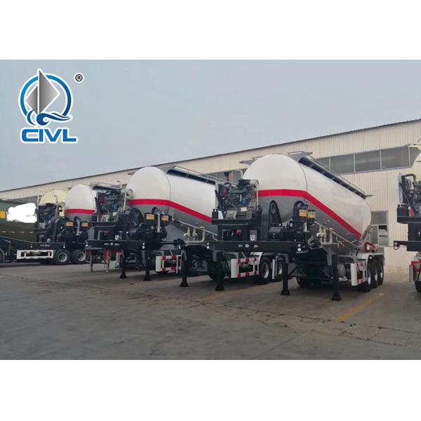 40T-60T Bulk Cement Tank Semi Trailer Powder Material Transporter