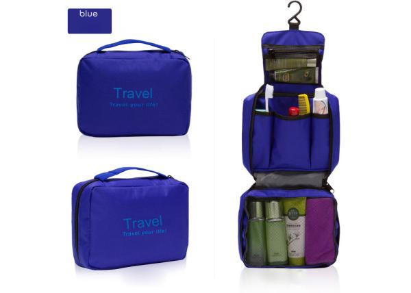 Fashion Travel Kit Organizer , Lightweight Hanging Toiletry Bag For Bathroom Storage