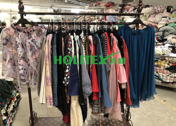 Colorful Womens Second Hand Skirts / Korean Style Used Ladies Cotton Skirts