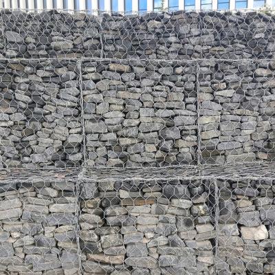 Corsets préfabriqués en gabion pour travaux lourds Stabilisation des pentes en génie hydraulique enduits de zinc