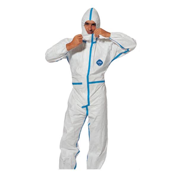 White Anti Virus Sterile Disposable Protective Coverall for Food Processing