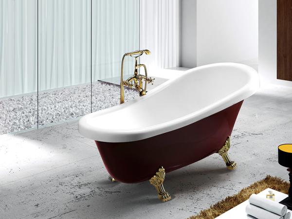 PMMA Acrylic Free Standing Bathtub Ergonomic Soaking Function SP1711A B