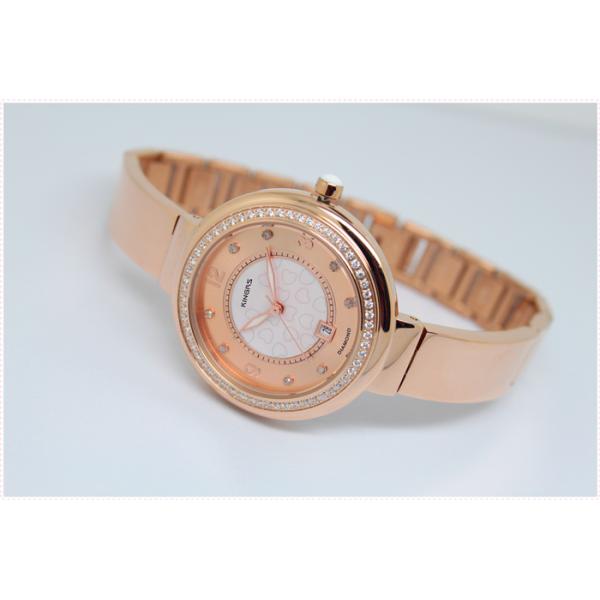 IP Gold Plating Fashion Ladies Fashion Watches , jewelry wrist watch Diamonds 34.0mm