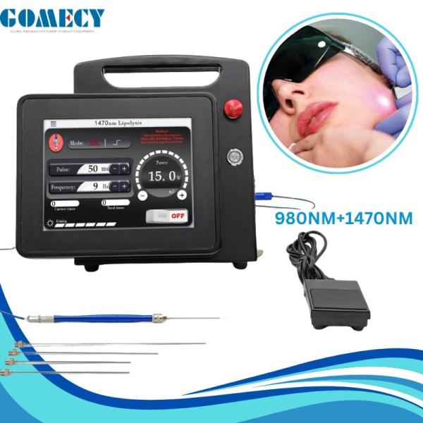 1470nm Laser Lipolysis Machine Submental 980nm Liposuction Neck Jowls Nasolabial Endo Face Lifting