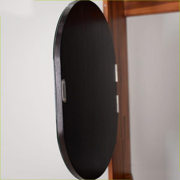 NC Painting E1 MDF Cheval Mirror Teak Wooden Bathroom Storage