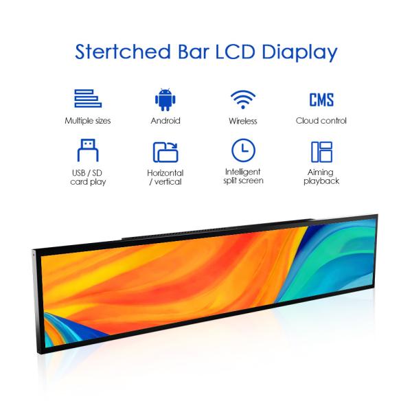 Definition 1920*540 Stretched Bar LCD Display with WiFi LAN USB HDMI - In TOUCH