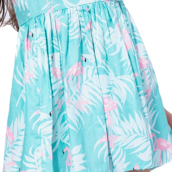 Summer Girls Children'S Casual Dress Sleeveless Flamingo Printed