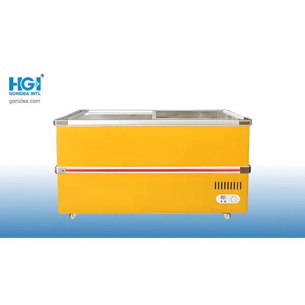 Island Freezer Refrigerated Display Commercial Cooler Deep Display Freezer Ice Cream Cabinet