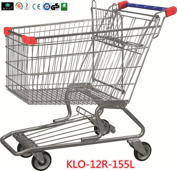grey powder color Shopping Trolley/Shopping Cart with baby seat