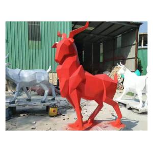 Животная диаграмма скульптура стеклоткани оленей на открытом воздухе в натуральную величину для украшения сада