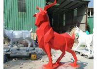 Figura animal escultura al aire libre de la fibra de vidrio de los ciervos de tamaño natural para la decoración del jardín