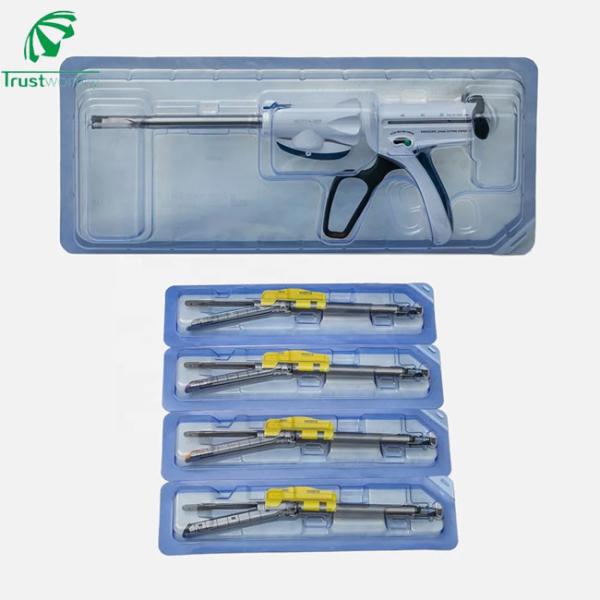 White Disposable Linear Cutter Stapler Echelon Flex 60