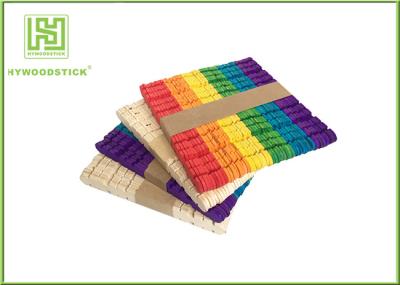 Wooden Stained Colored Flat Craft Sticks With Various Size And Color