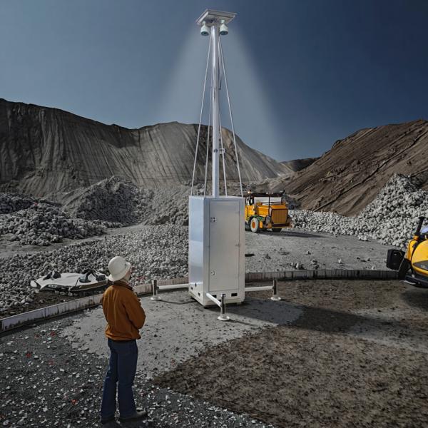  CCTV Surveillance Camera Tower Portable Surveillance Cube For Construction Site Monitoring