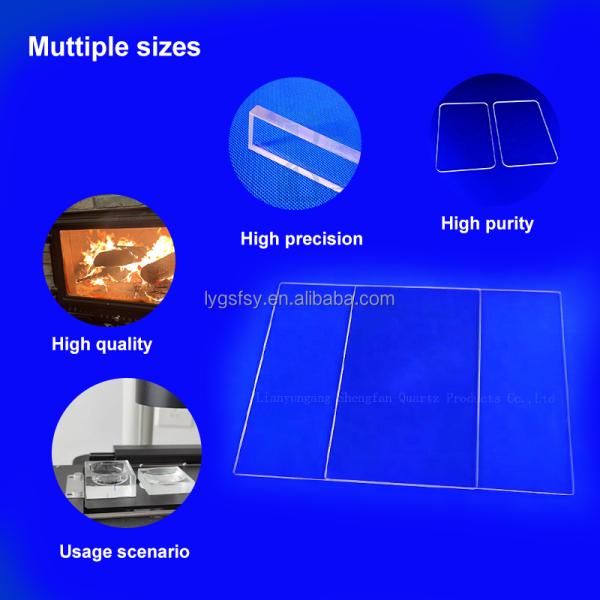 High Temperature Resistant Optical Grade Quartz Glass Plate Clear Fused Silica Sheet