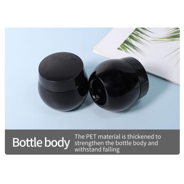 30 g/50 g tapa de plástico vacío helado negro exfoliante corporal mantequilla crema facial plástico recipientes cosméticos