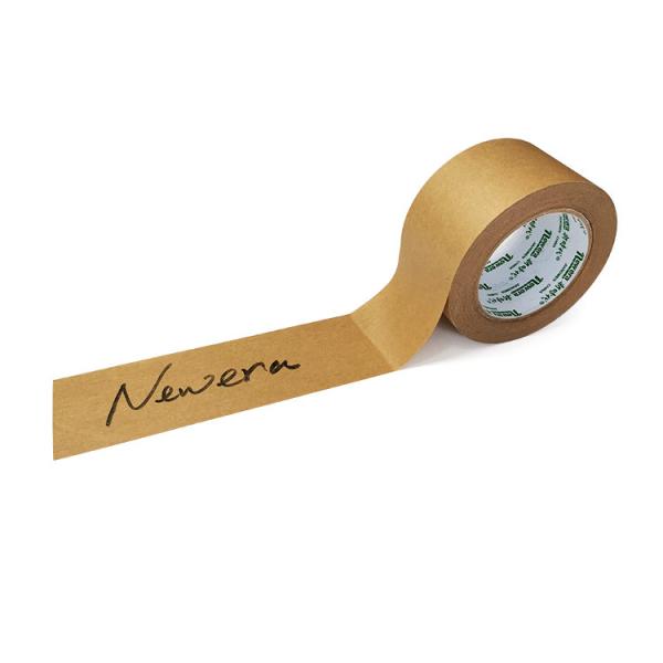 Eco- Friendly Writable Kraft Paper Gummed Tape Adhesive Rubber Glue Self Adhesive Packing Kraft Packaging Tape