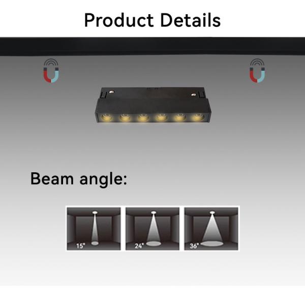 Anti Glare 12W Recessed Magnetic Track Light 2700K -6500K DC 24V