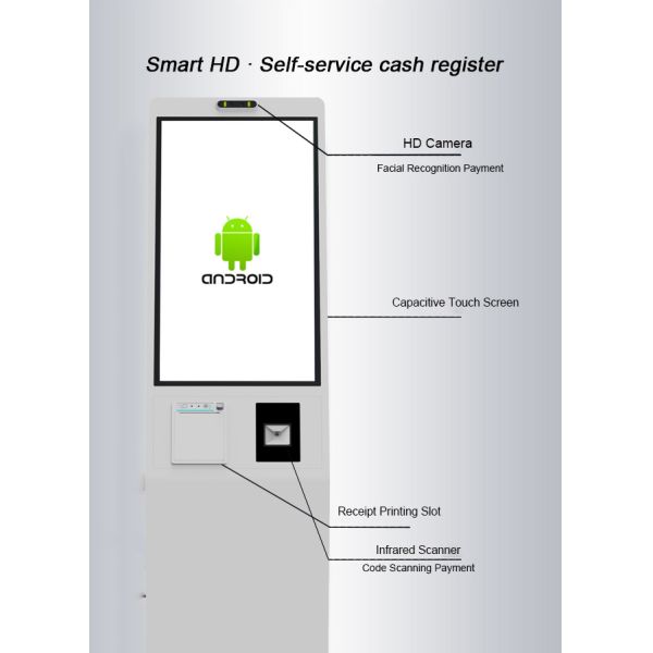 ZXTLCD Android Touchscreen Payment 21.5 Inch Self-Service Kiosk Terminal Self Checkout Kiosk