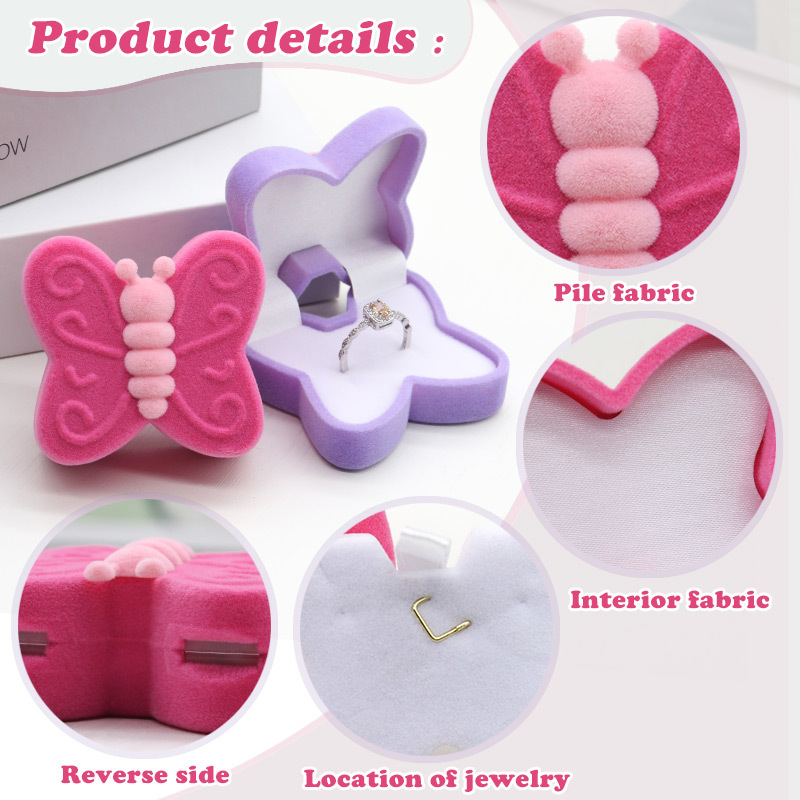 Unique And Fun Insect Shape Kids Jewelry Box Velvet Lined Box For Jewelry