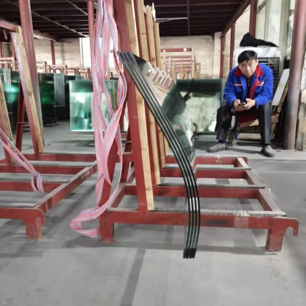 Singal J Curved Bent Shower Tempered Glass For Stair 8mm Thickness