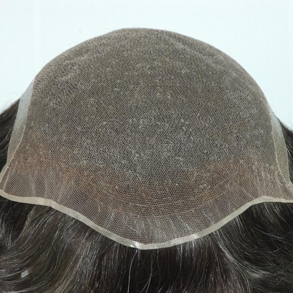 Perruque pour cheveux humains noirs naturels personnalisés avec une densité de 120%
