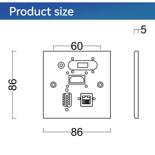 HDMI Wall Audio Video Outlet Boxes Multimedia Socket OEM